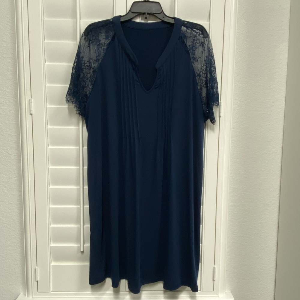SHEIN Curve 3XL Navy Blue Dress